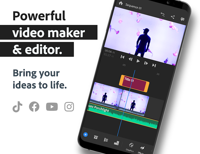 Adobe Premiere Rush: Video v2.3.0.1974 APK + Mod [Free purchase][Unlocked][Premium] for Android