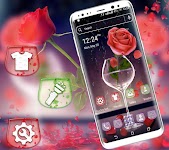 screenshot of Rose in Glass Launcher Theme