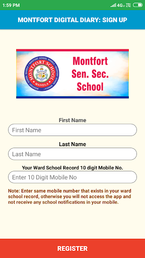 Montfort Digital Diary Screen 2