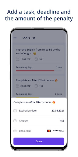 Procrastify: Direct motivation Screen 2