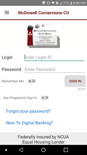 Android application McDowell Cornerstone CU screenshort
