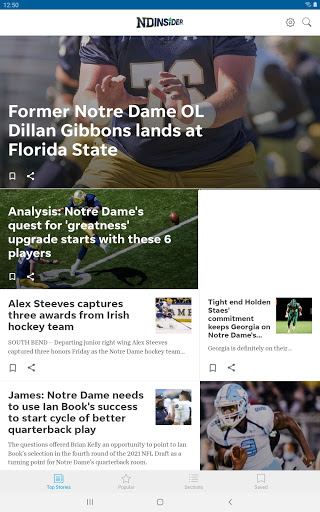 Screenshot of NDInsider
