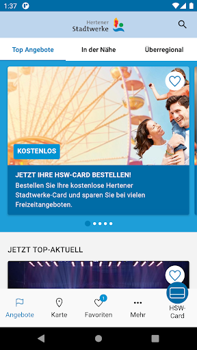 Android application HSW-Card-Vorteilsapp screenshort