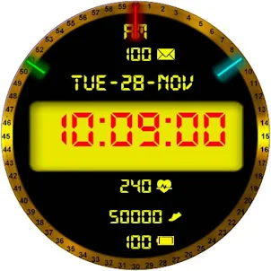 Yellow Watch Face for Wear OS