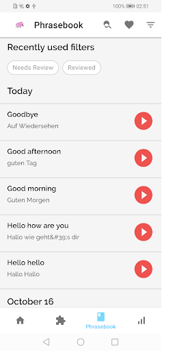 Lingophant - a Language Learni Screen 2
