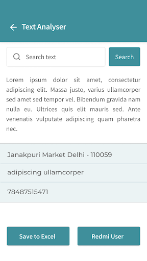 Text Analyser Screen 3