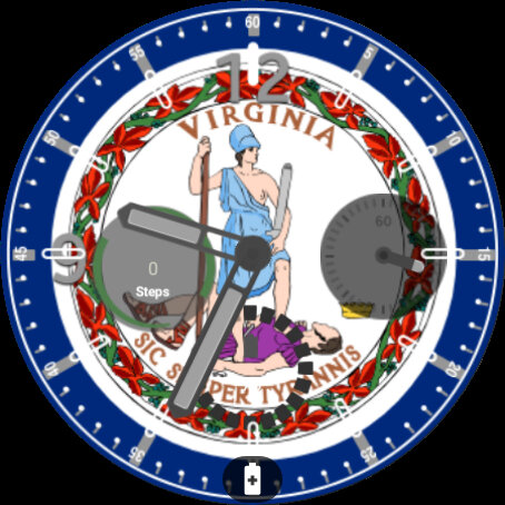 Virginia Flag Watchface Screen 3