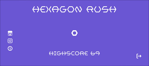 Android application Hexagon Rush screenshort