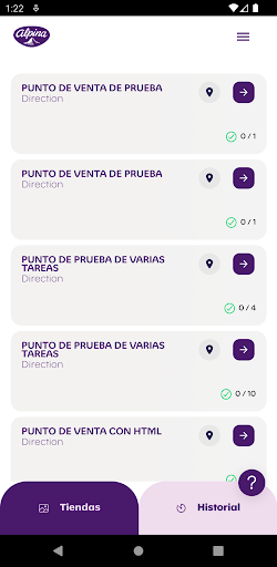 Android application Alpunto screenshort