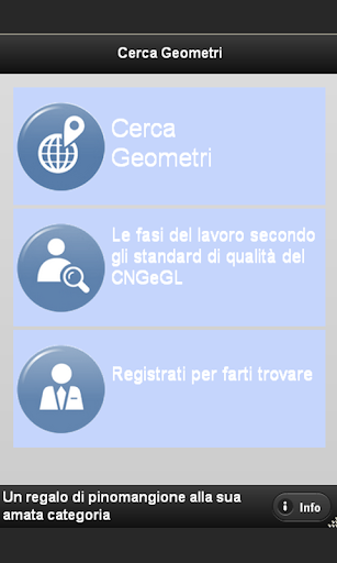 Android application Cerca Geometri screenshort