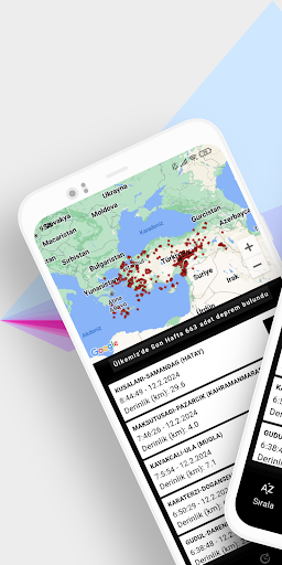 Android application Türkiye Depremleri screenshort