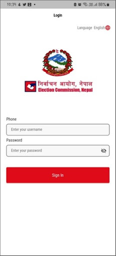Android application ECN Monitoring App screenshort