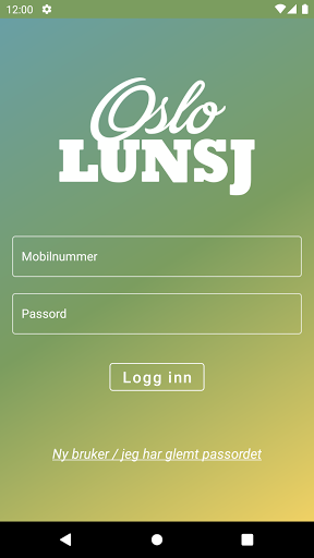 Android application Oslo Lunsj screenshort