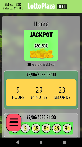 Android application Lotto Plaza screenshort