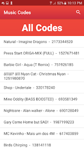 Rocodes Roblox Music Game Codes Apps On Google Play - id de musica para roblox bad bunny