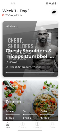 TeamDeeFit App Screen 2