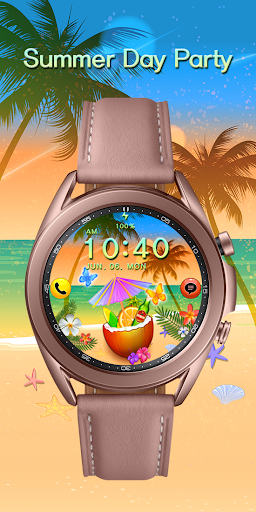 Android application Summer Day Party_Watchface screenshort