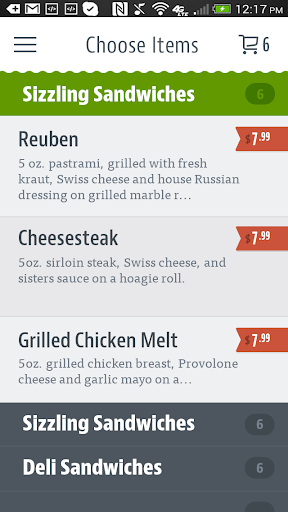 Six Sisters Deli & Grille Screen 3