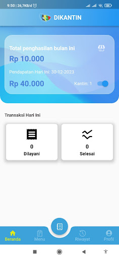Android application Dikantin Partner screenshort