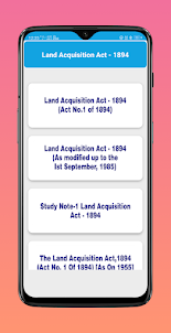 Land Acquisition Act - 1894