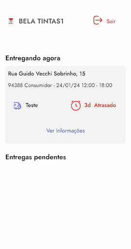 Android application Material Delivery (Entregador) screenshort