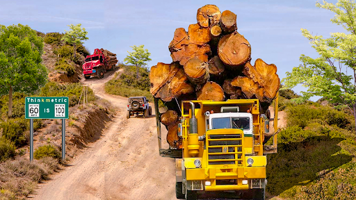 Offroad Logging Truck Games 3D Screen 2