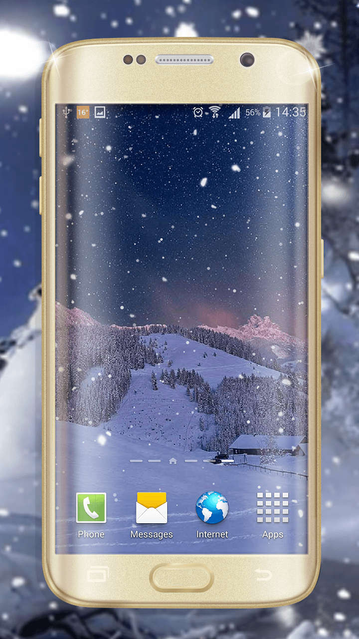 Android application Winter Night Live Wallpaper screenshort