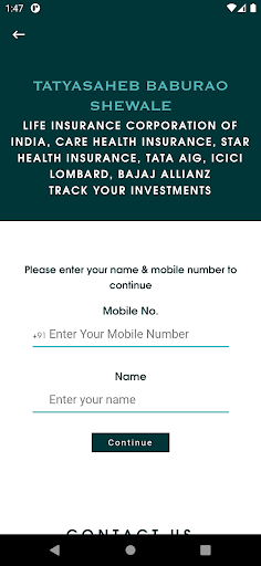 Android application LIC SHEWALE & CO. screenshort