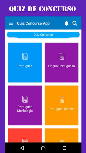 Android application Quiz Concurso screenshort