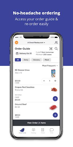 Android application Brown Foodservice screenshort