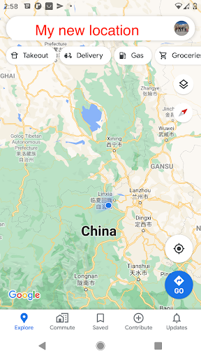 location changer for map