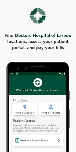 Android application Doctors Hospital of Laredo screenshort