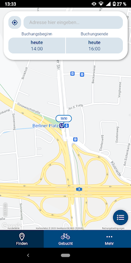 Android application umsteigen:aufsteigen. screenshort