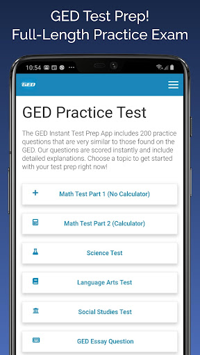 Android application GED® Test Prep screenshort
