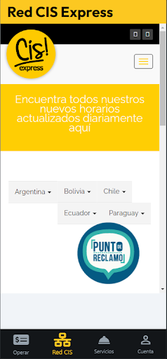 CIS Express APP Bolivia Screen 3