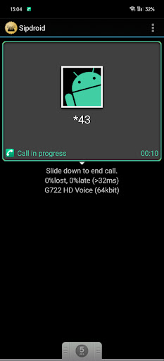 Android application Sipdroid screenshort
