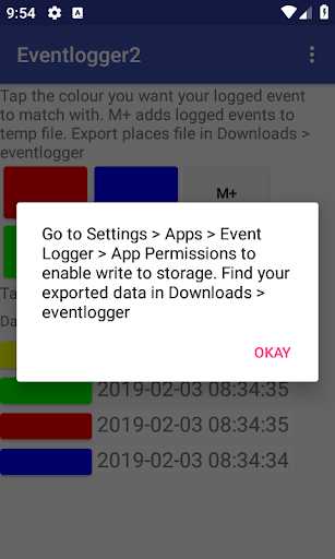 EventLogger2 Screen 2