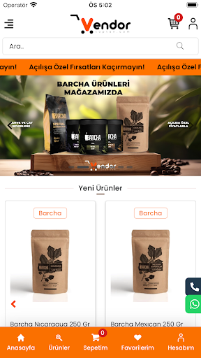 Android application Vendor Toptan screenshort