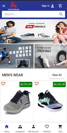 Android application Indian Footwear screenshort