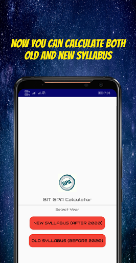 Android application BIT GPA Calculator screenshort