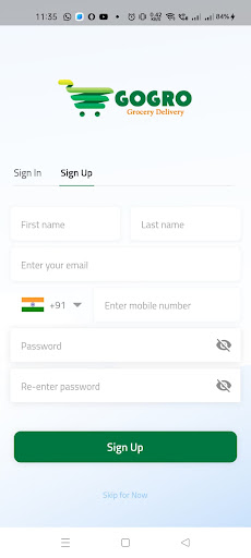 Gogro Grocery Delivery Screen 2