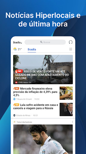Visualização do aplicativo