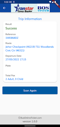 Android application BOS TCB QR Scanner screenshort