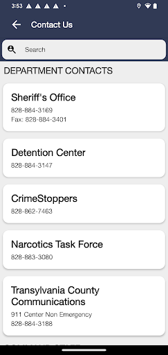 Transylvania County Sheriff Screen 2