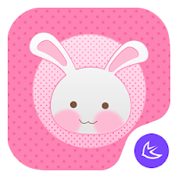 Pink Girl-APUS Launcher theme