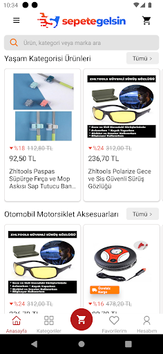 Android application sepetegelsin screenshort