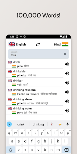 Hindi-English Dictionary Screen 2