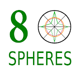 Wheel of life 8 spheres icon