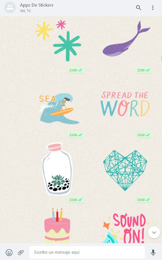 Android application Stickers con Movimiento Cute screenshort