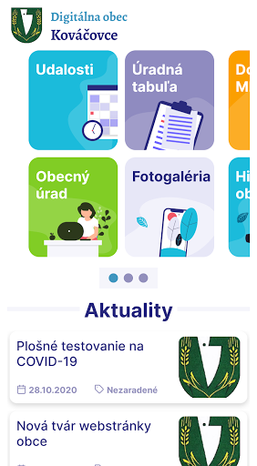 Android application Kováčovce screenshort